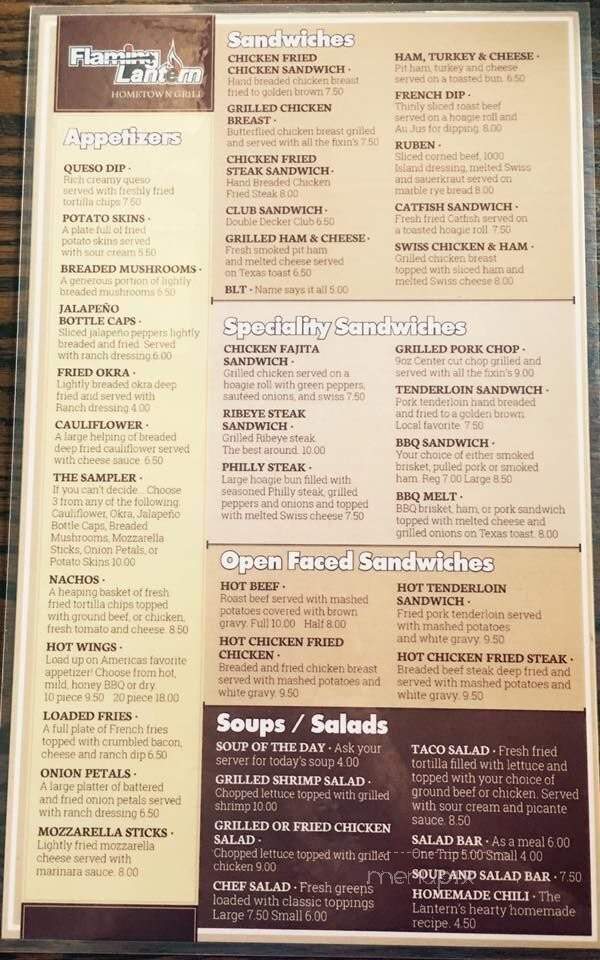 Flaming Lantern - Butler, MO menu_pic