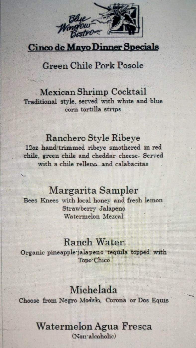 Blue Window - Los Alamos, NM menu_pic