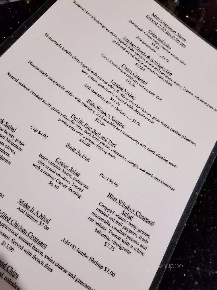Blue Window - Los Alamos, NM menu_pic