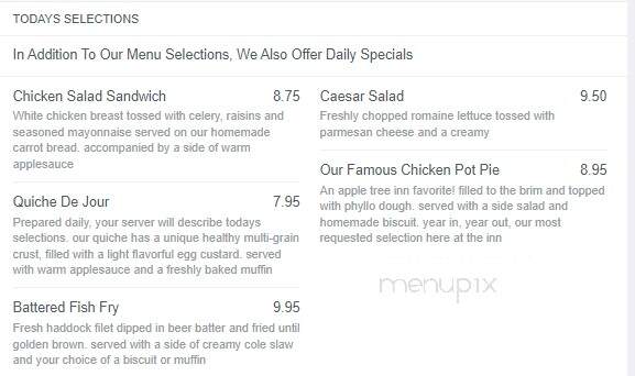 Apple Tree Inn - Brockport, NY menu_pic