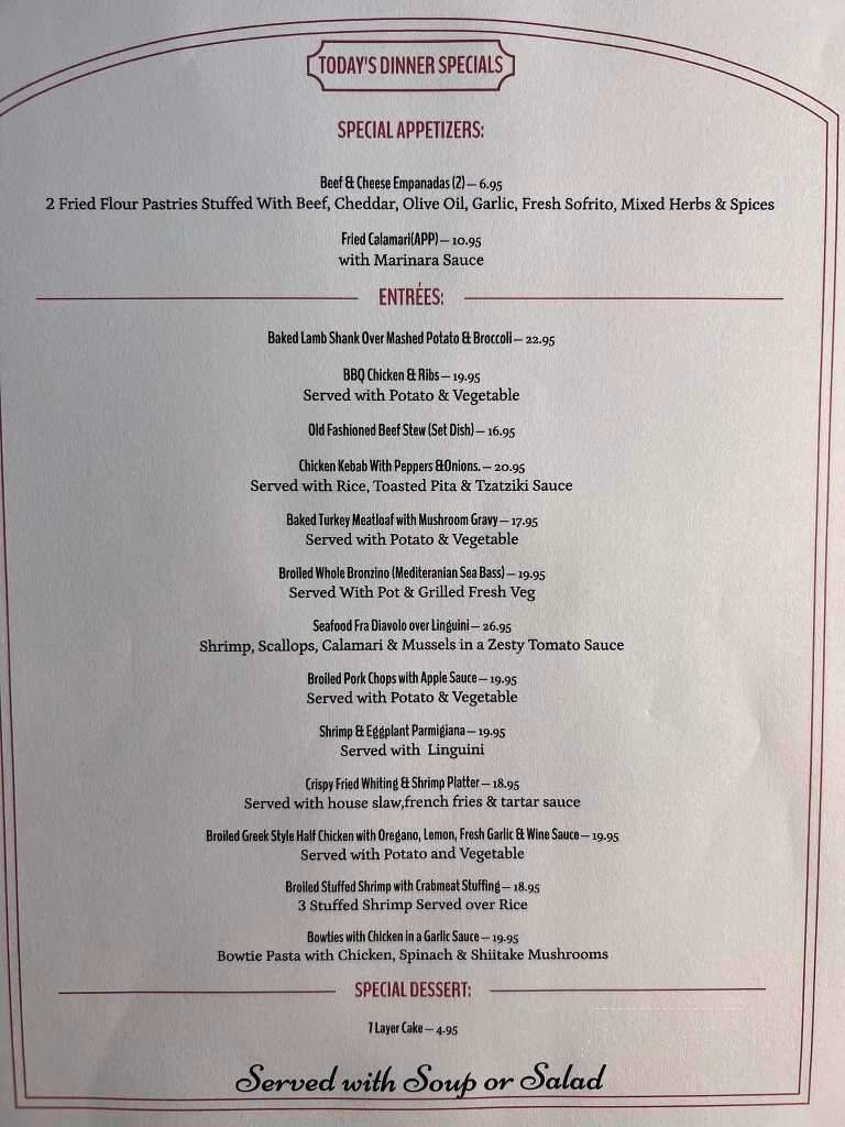 Clairmont Diner - Yonkers, NY menu_pic