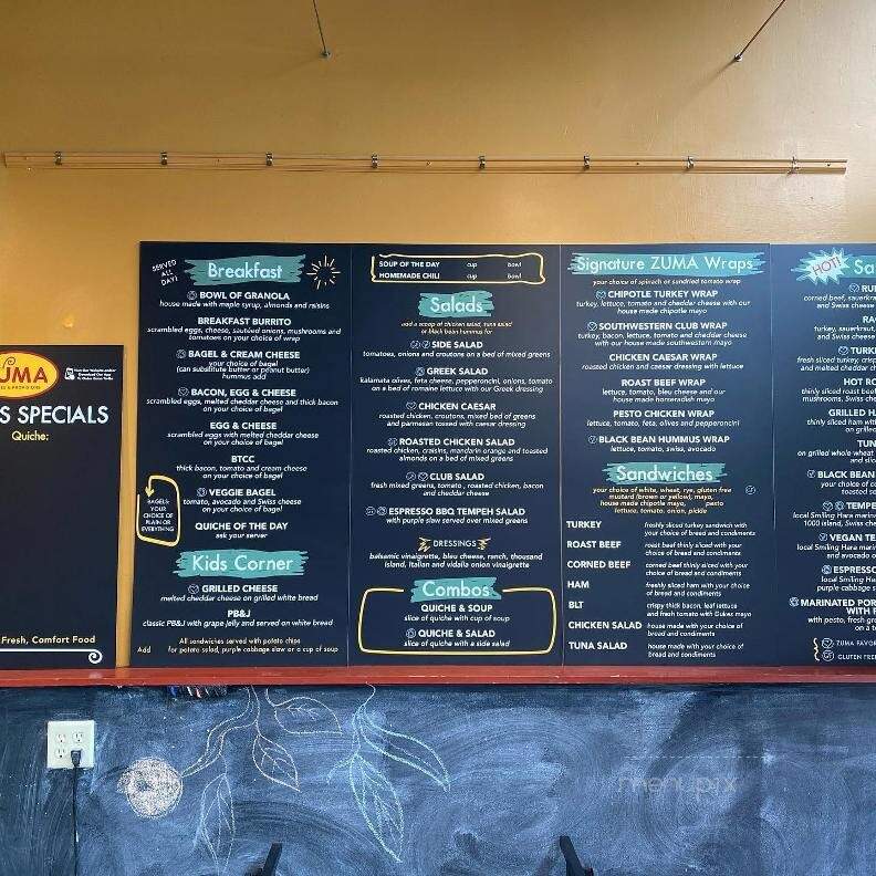 Zuma Coffee - Marshall, NC menu_pic