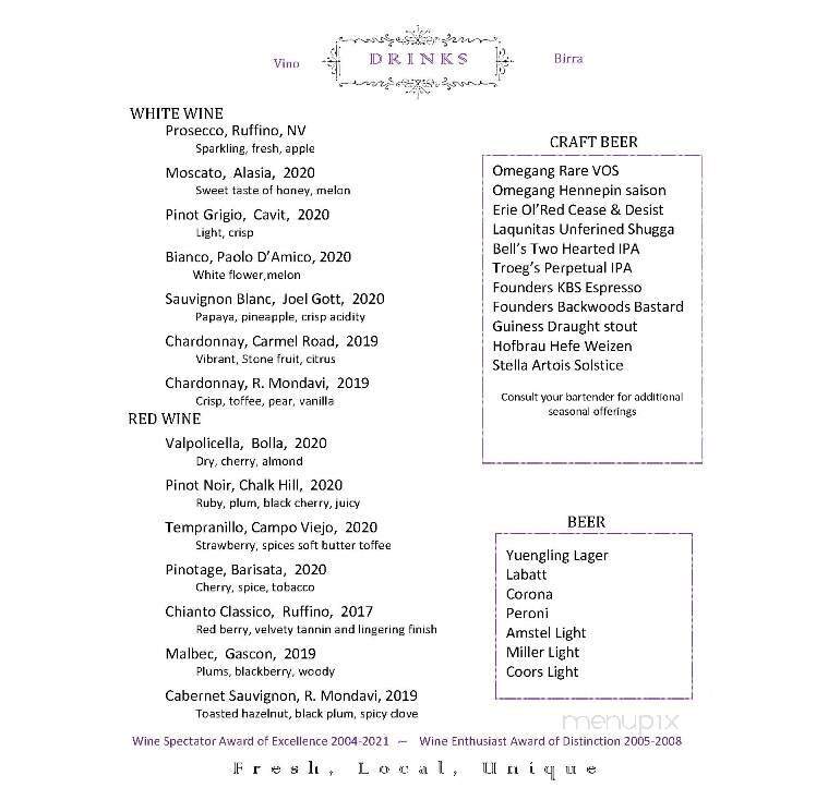 Di Salvo's Cafe - Williamsport, PA menu_pic