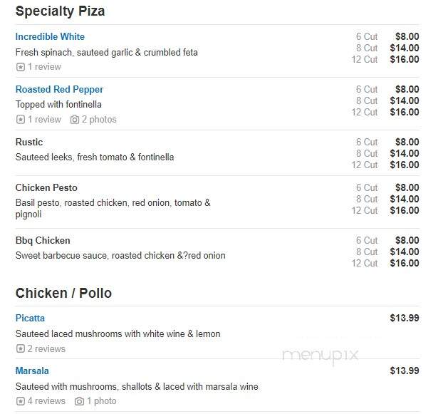 Papa J's - Carnegie, PA menu_pic