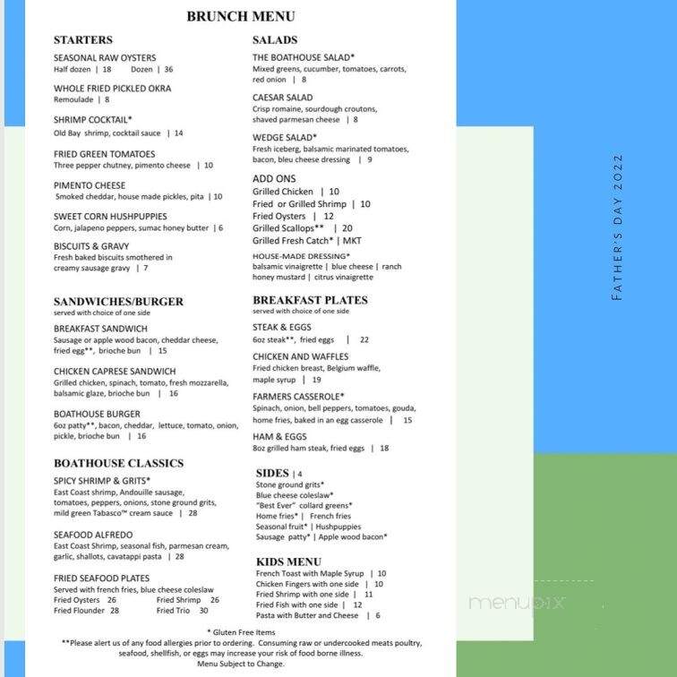 Boathouse At Breach Inlet - Isle Of Palms, SC menu_pic