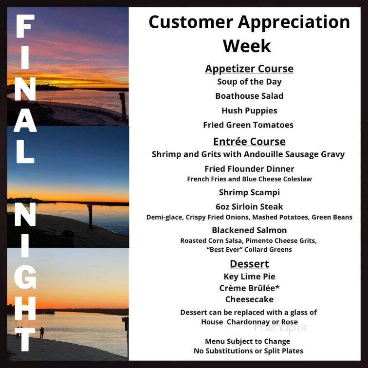 Boathouse At Breach Inlet - Isle Of Palms, SC menu_pic