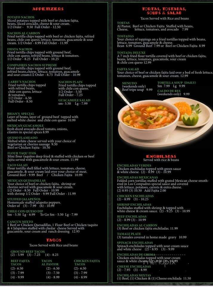 Los Compadres Mexican Restaurant - Huffman, TX menu_pic