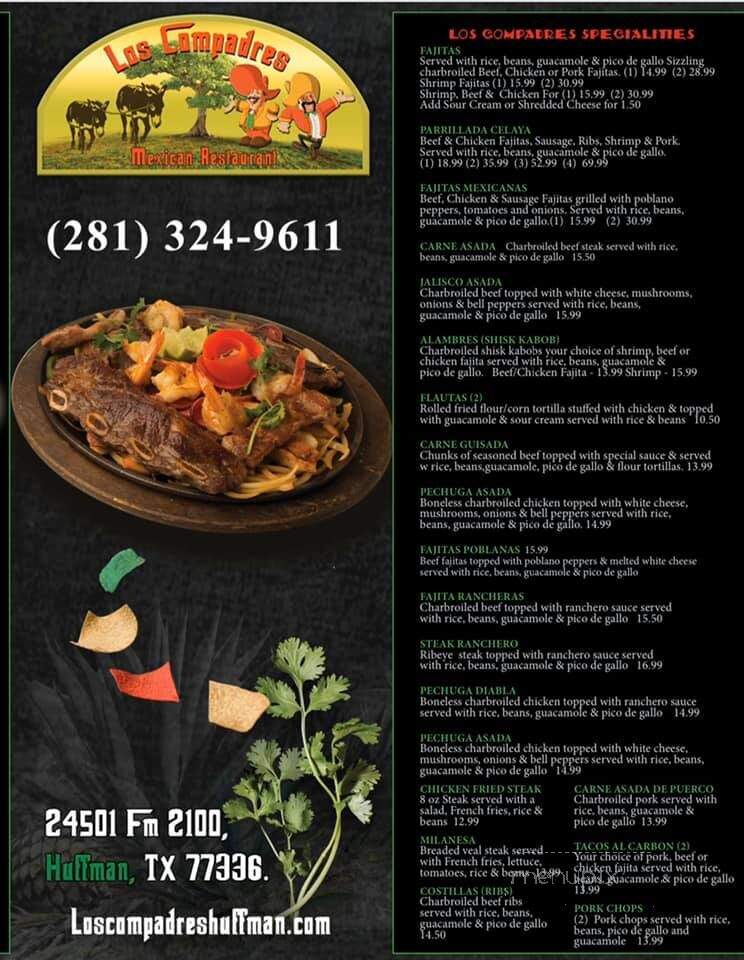 Los Compadres Mexican Restaurant - Huffman, TX menu_pic