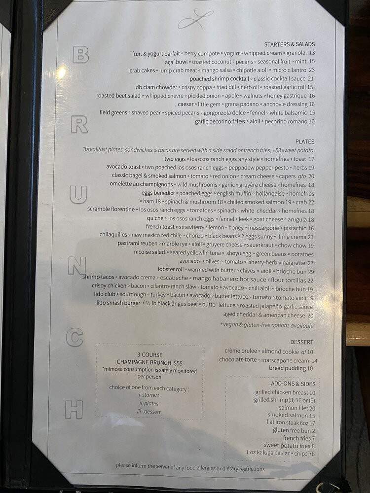 Lido Restaurant - Pismo Beach, CA menu_pic