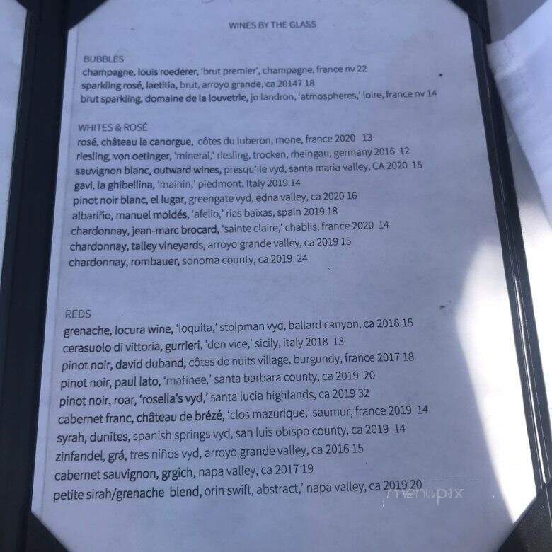 Lido Restaurant - Pismo Beach, CA menu_pic