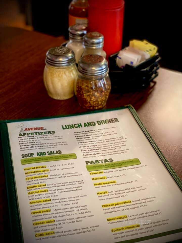 Avenue Cafe - Miranda, CA menu_pic
