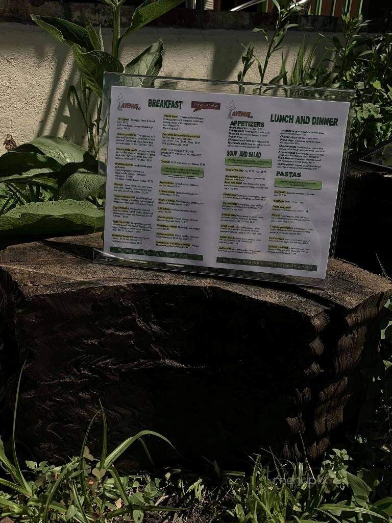 Avenue Cafe - Miranda, CA menu_pic