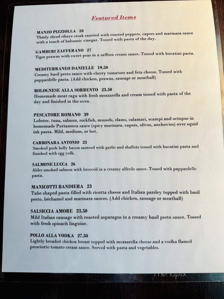 Bucatini - Edmonds, WA menu_pic