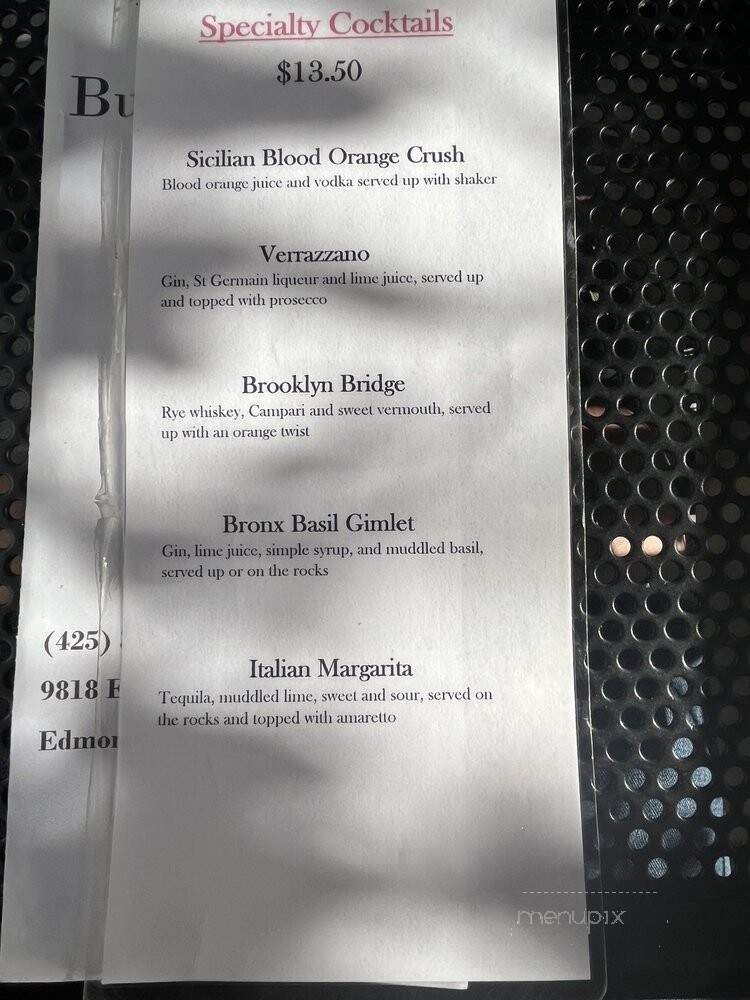 Bucatini - Edmonds, WA menu_pic