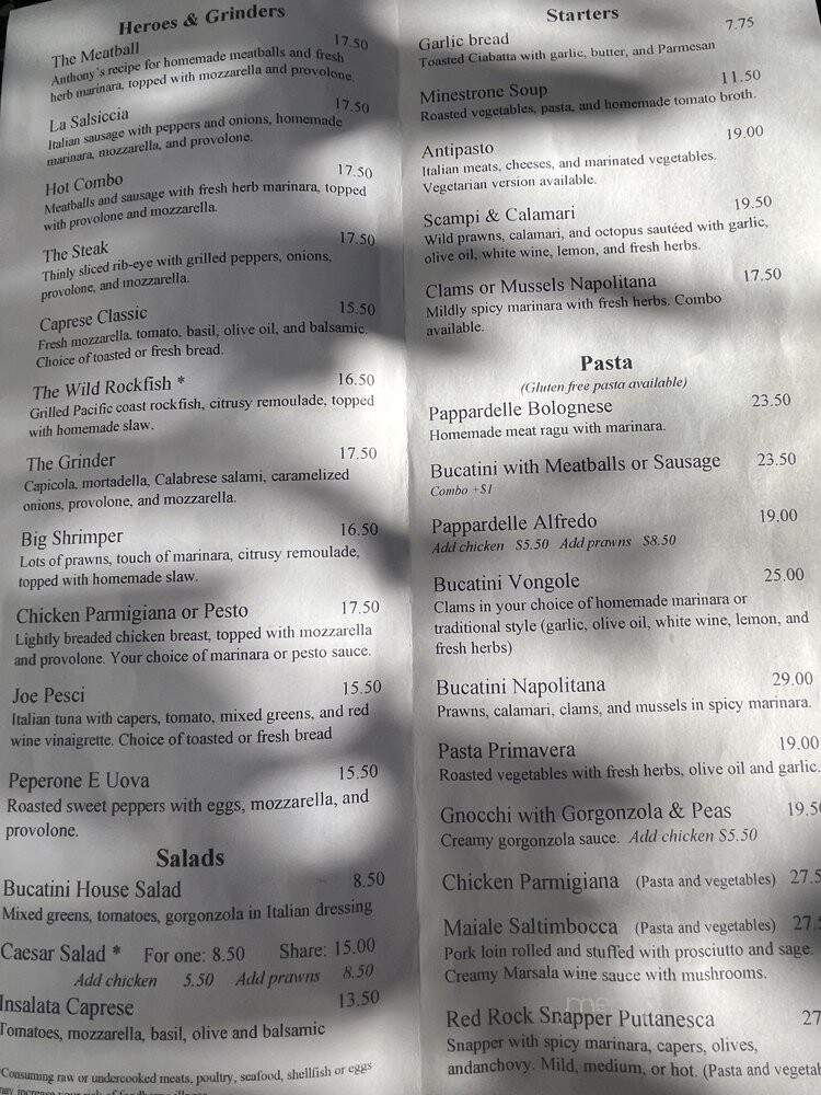 Bucatini - Edmonds, WA menu_pic