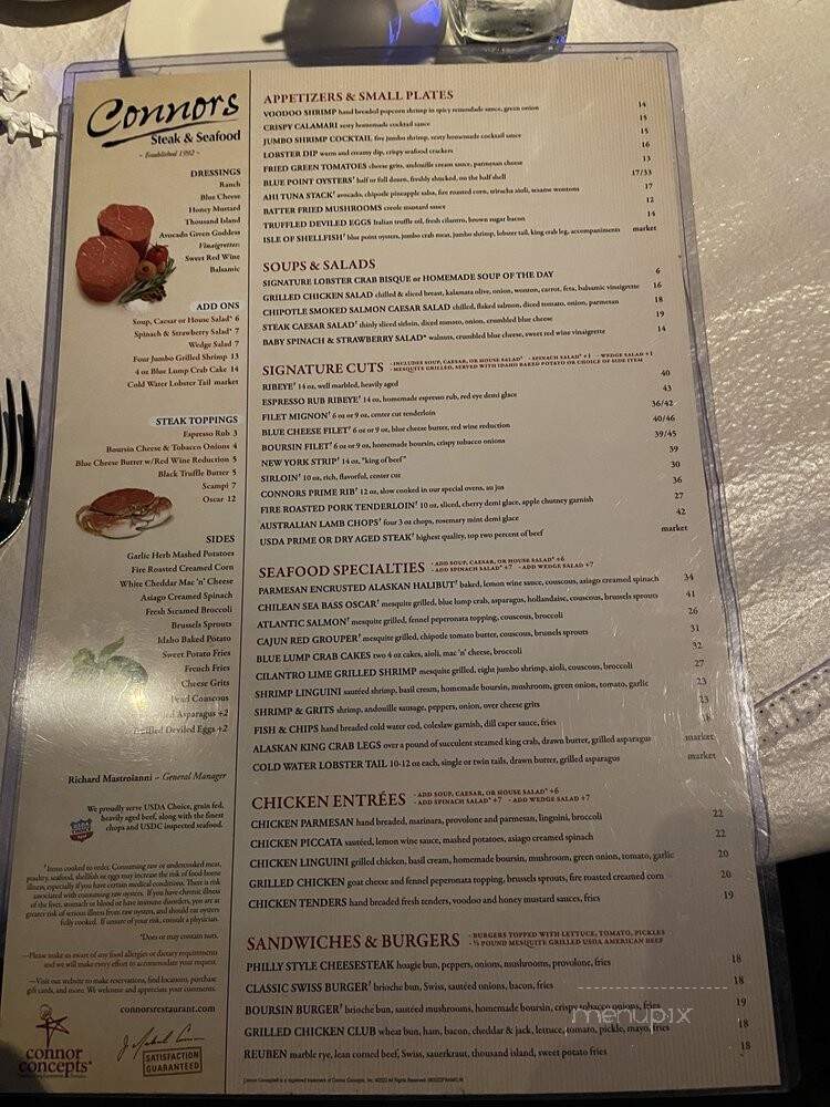 Connors - Franklin, TN menu_pic