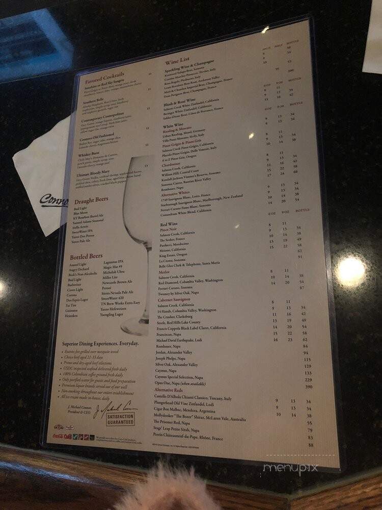 Connors - Franklin, TN menu_pic