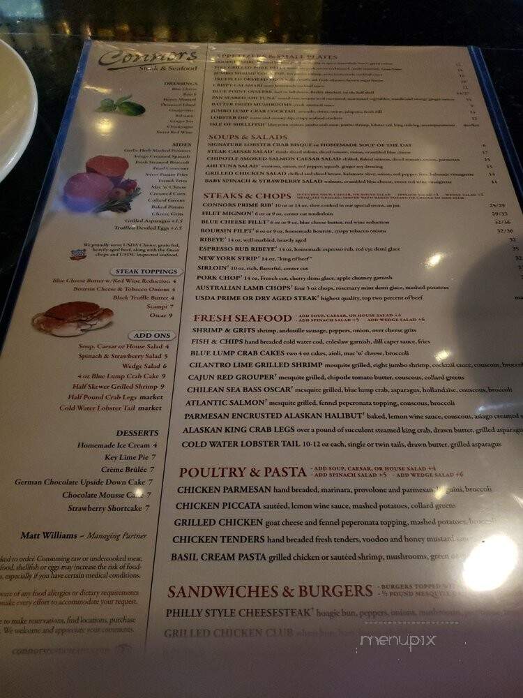 Connors - Franklin, TN menu_pic