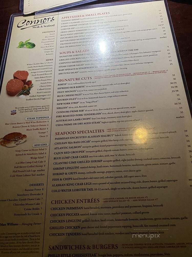 Connors - Franklin, TN menu_pic