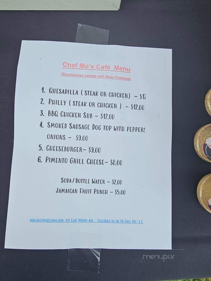 Chef Mo' Cafe - Knoxville, TN menu_pic