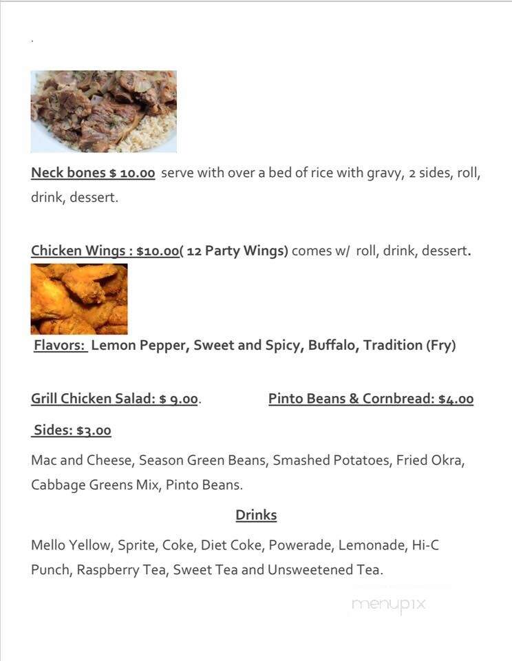 Chef Mo' Cafe - Knoxville, TN menu_pic