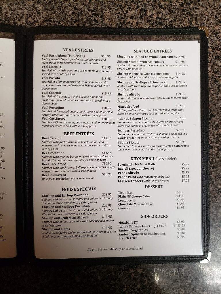 Vivere Italian Restaurant - Oak Creek, WI menu_pic