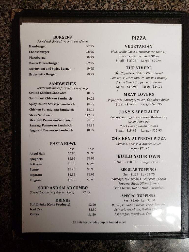Vivere Italian Restaurant - Oak Creek, WI menu_pic