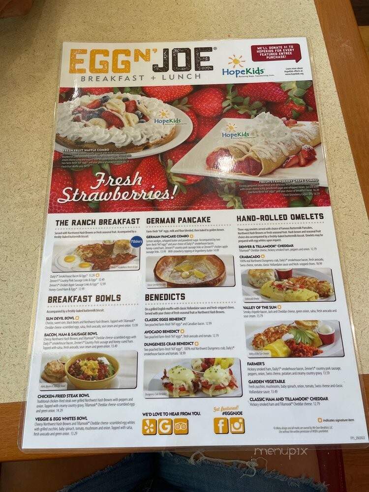 Egg N' Joe - Gilbert, AZ menu_pic