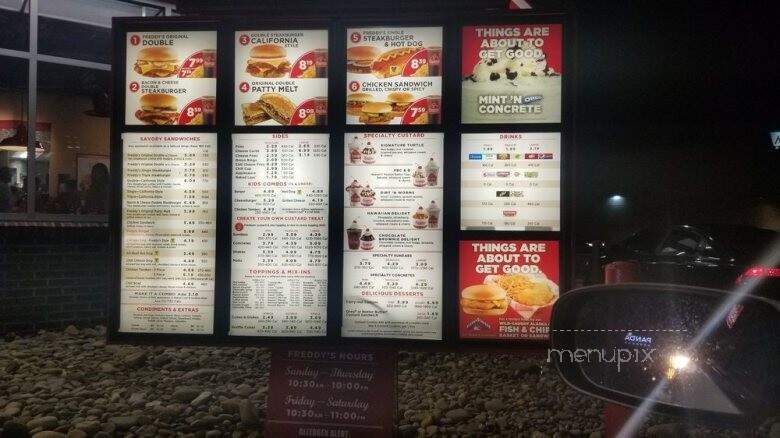 Freddy's Frozen Custard & Steakburgers - Jacksonville, NC menu_pic