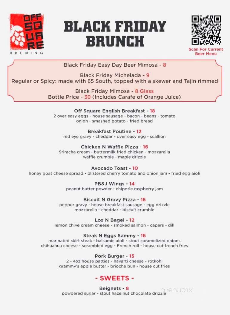 Off Square Brewing - Crown Point, IN menu_pic
