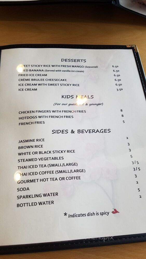 Bangkok Bistro Thai Eatery - Manalapan, NJ menu_pic