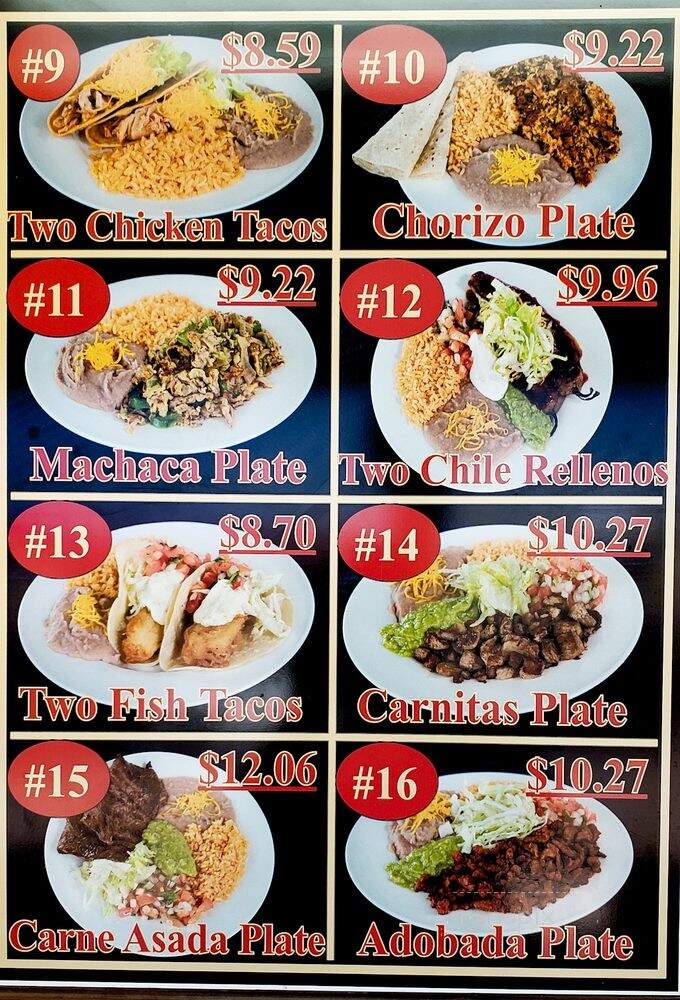 Federico's Mexican Food - Kingman, AZ menu_pic
