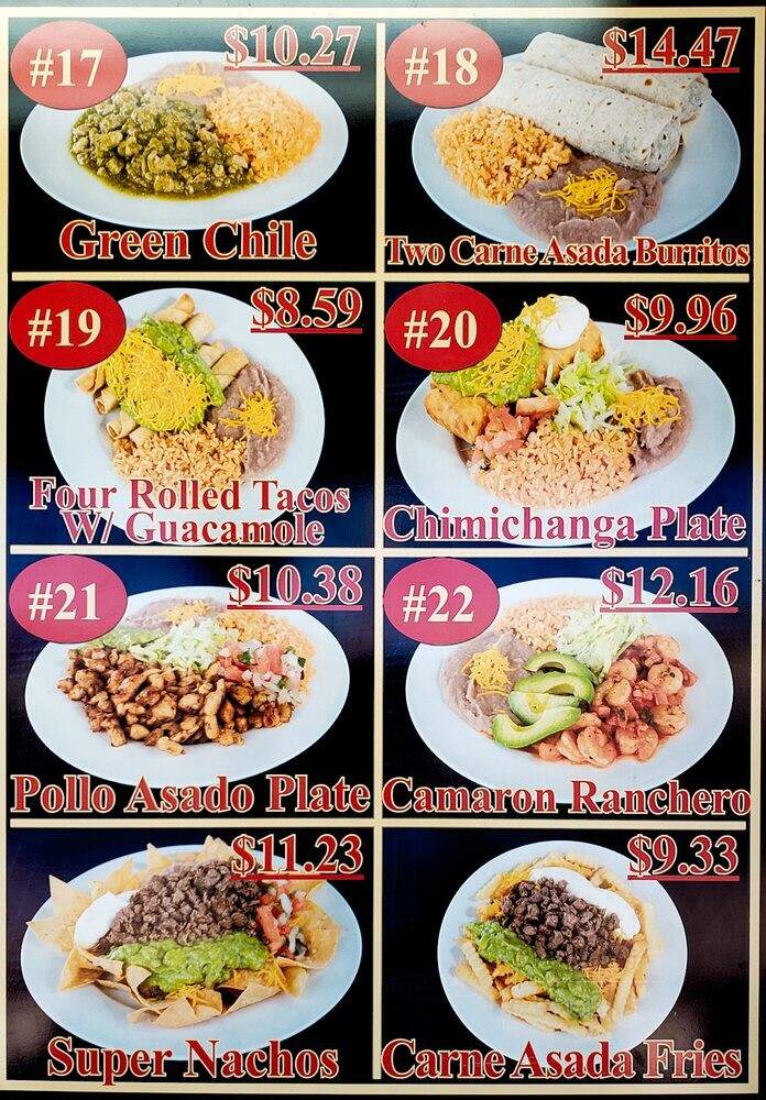 Federico's Mexican Food - Kingman, AZ menu_pic