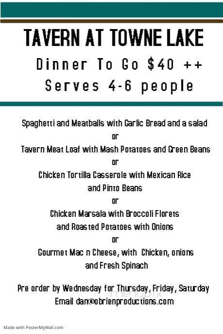 Tavern at Towne Lake - Woodstock, GA menu_pic