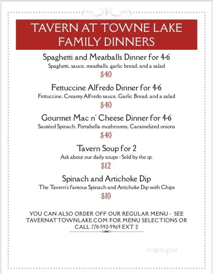 Tavern at Towne Lake - Woodstock, GA menu_pic