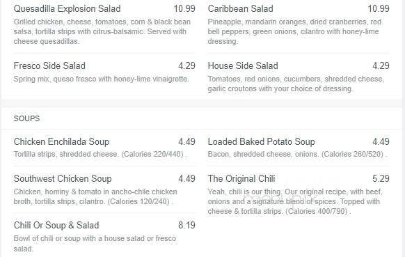 Chillies - Calgary, AB menu_pic