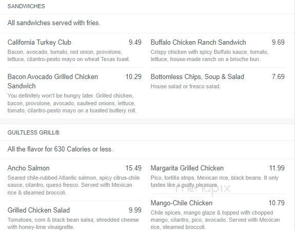 Chillies - Calgary, AB menu_pic