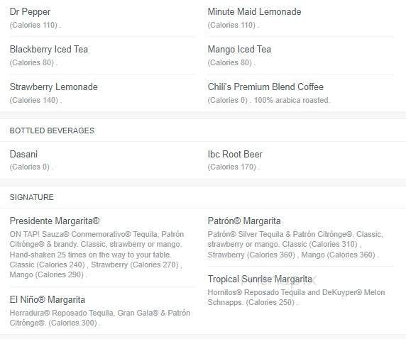Chillies - Calgary, AB menu_pic