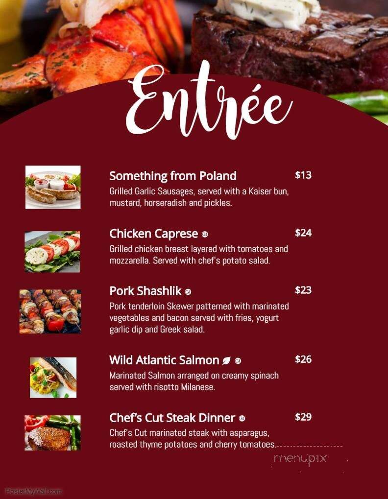 Cape House Restaurant - Waterside, NB menu_pic