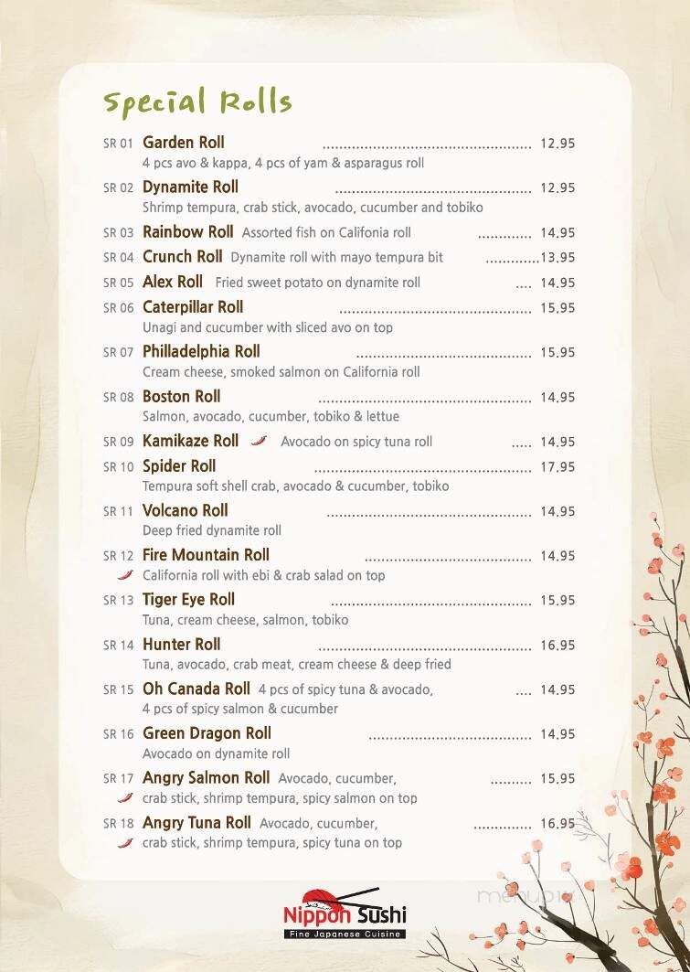 Nippon Sushi - Moncton, NB menu_pic