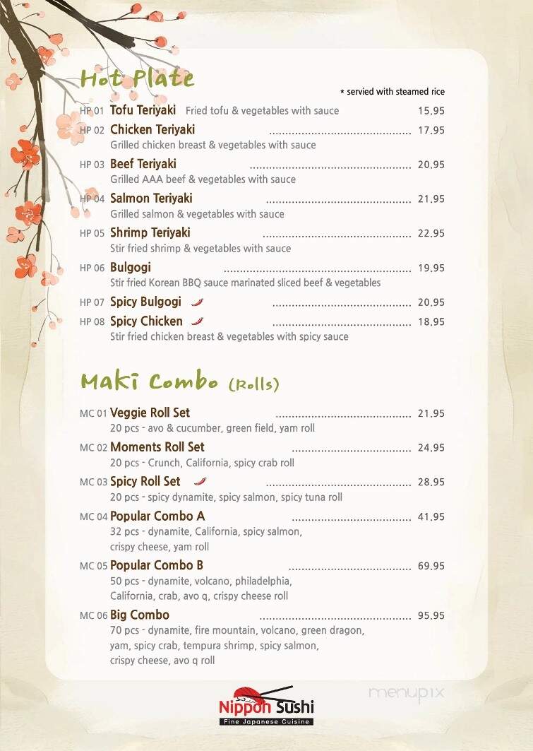 Nippon Sushi - Moncton, NB menu_pic