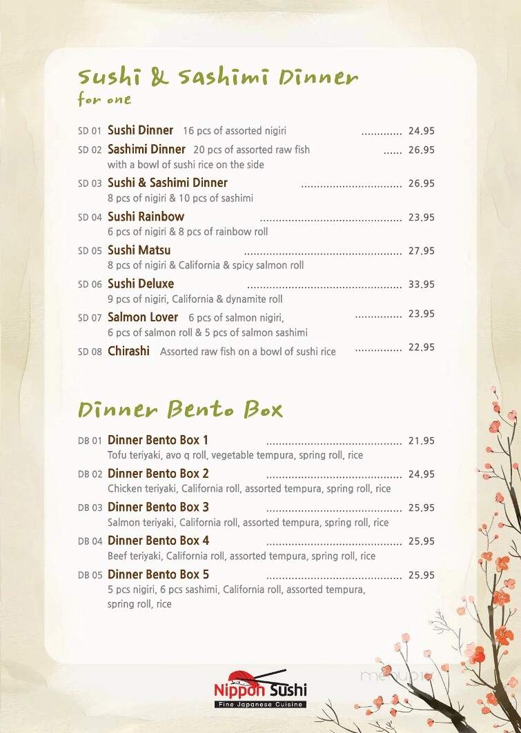 Nippon Sushi - Moncton, NB menu_pic