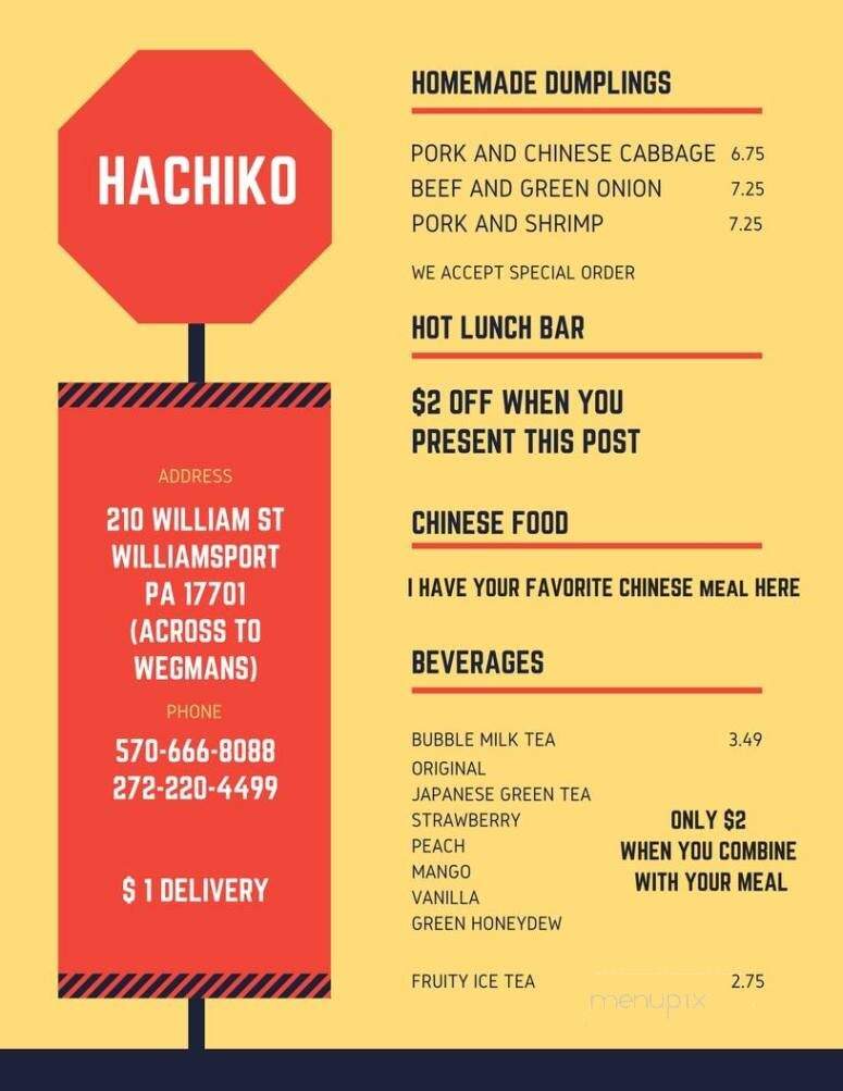 Hachiko Asian Cuisine - Williamsport, PA