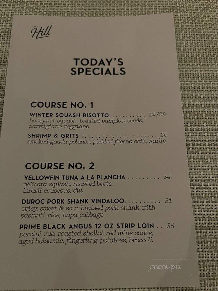 The Hill - Closter, NJ menu_pic