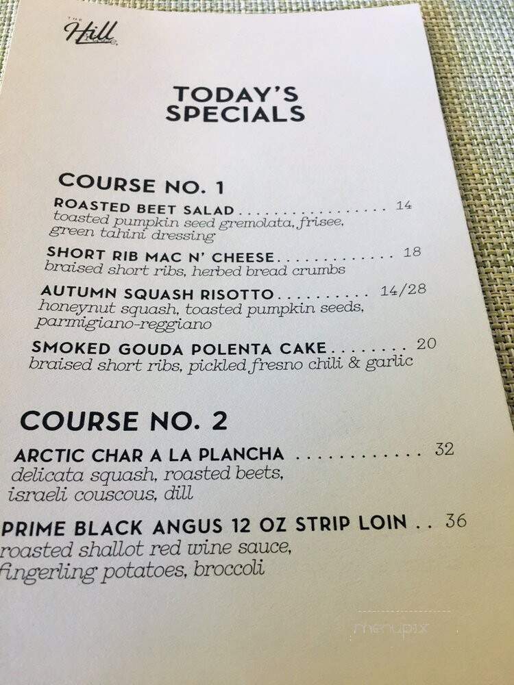 The Hill - Closter, NJ menu_pic