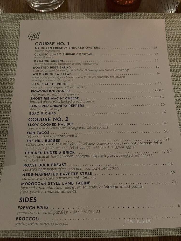 The Hill - Closter, NJ menu_pic
