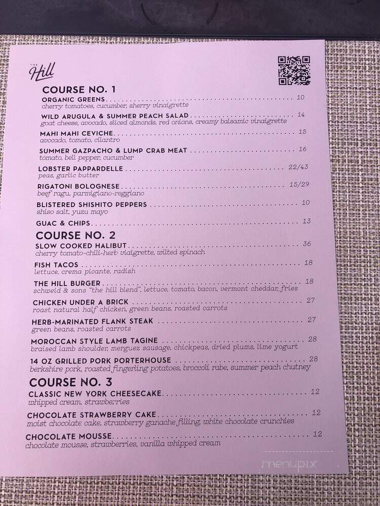 The Hill - Closter, NJ menu_pic