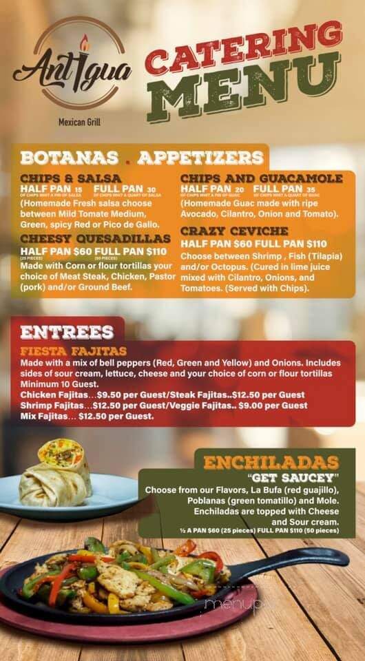 Antigua Mexican Grill - Crystal Lake, IL menu_pic