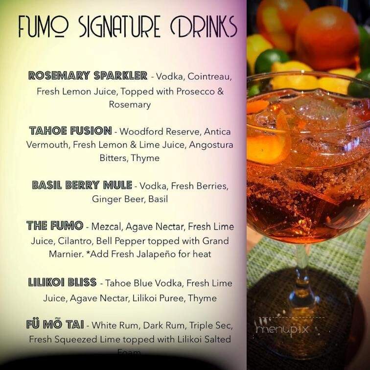 Fumo Wood Fired Eatery - Incline Village, NV menu_pic