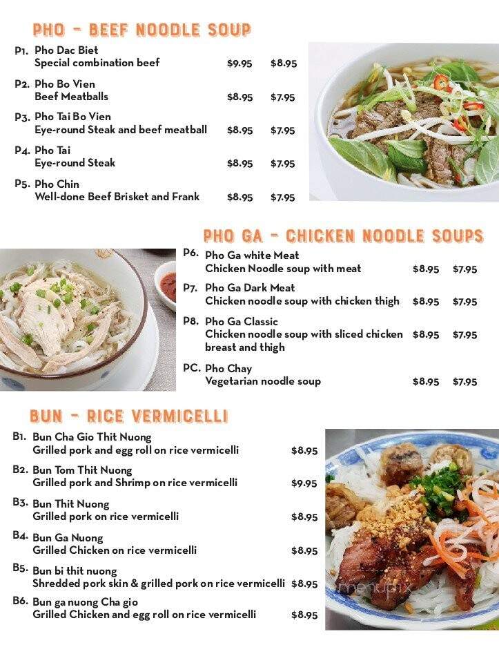 Pho Luv - Lake Dallas, TX menu_pic